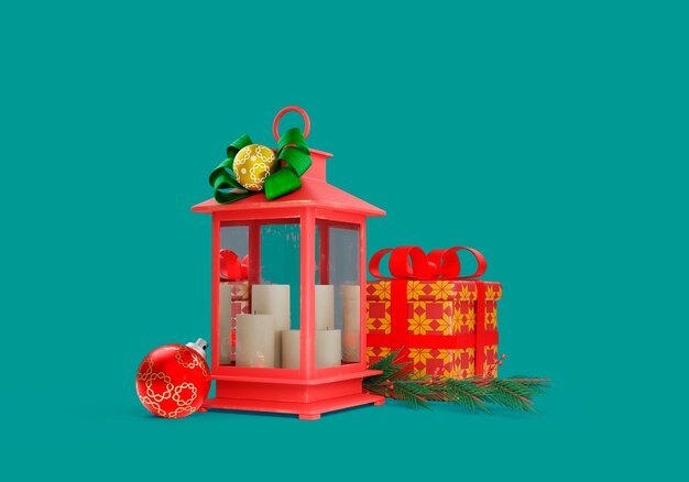 Renderizado en 3D del fondo de la Navidad