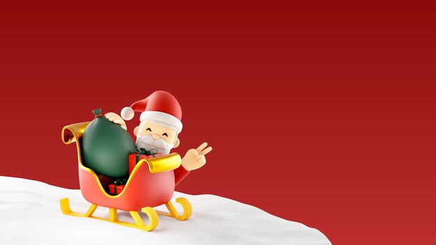Renderizado en 3D del fondo de la Navidad