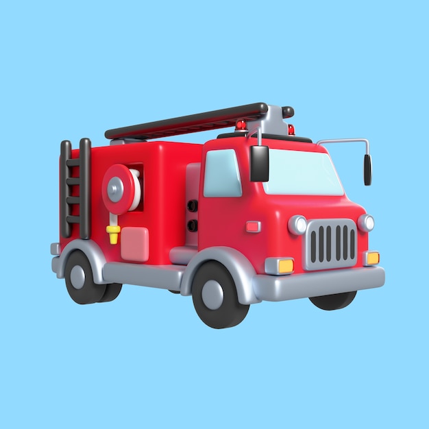 Renderizado en 3D del icono del bombero