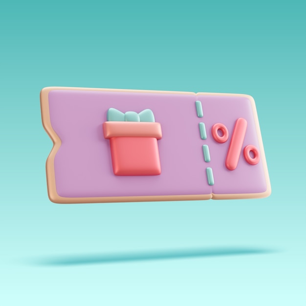Renderizado en 3D del icono de compra en línea