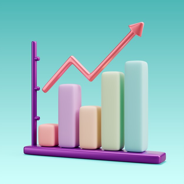 Renderizado en 3D del icono de compra en línea
