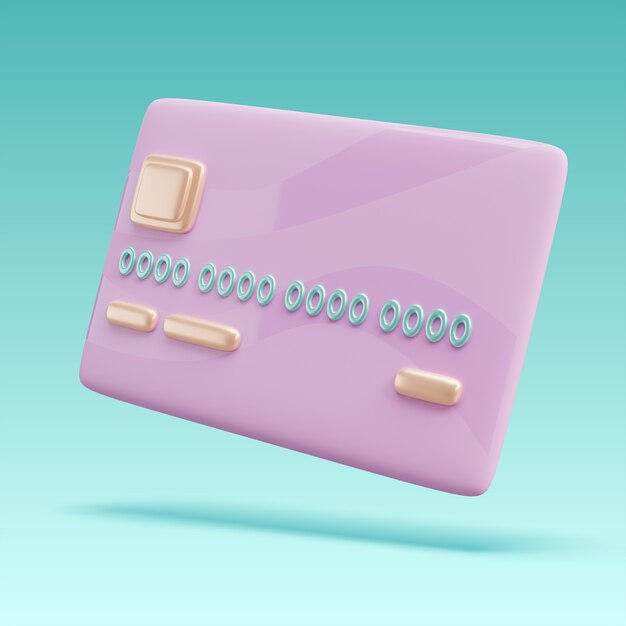 Renderizado en 3D del icono de compra en línea