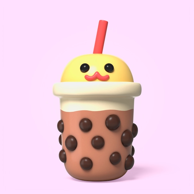 Renderizado en 3D del icono de una criatura linda