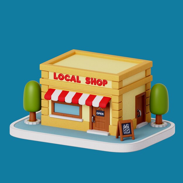Renderizado en 3D del ícono de entrega