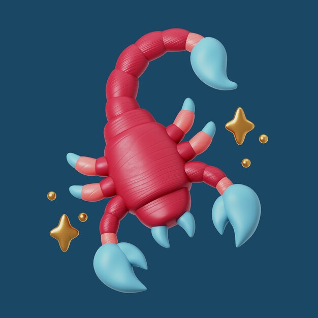 Renderizado en 3D del ícono de Escorpión