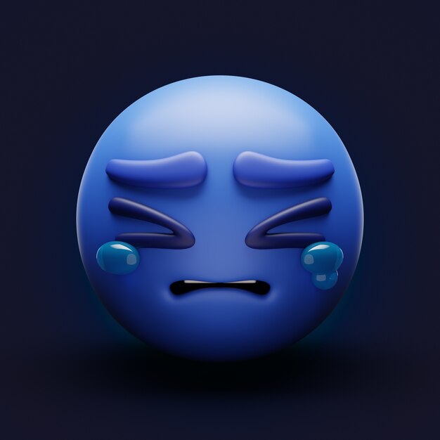 Renderizado en 3D del icono del lunes azul