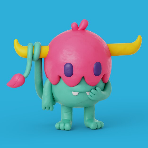 Renderizado en 3D del icono de los monstruos