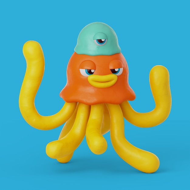 Renderizado en 3D del icono de los monstruos