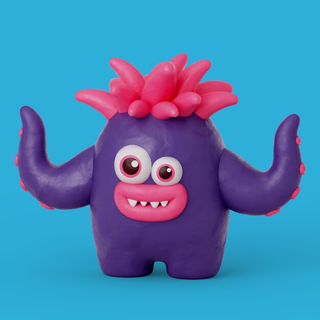 Renderizado en 3D del icono de los monstruos