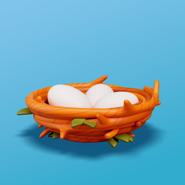 Renderizado en 3D del icono del otoño