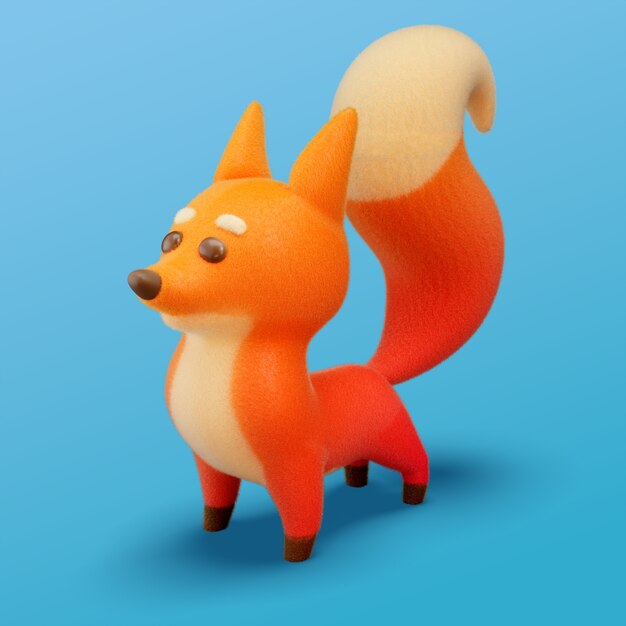 Renderizado en 3D del icono del otoño