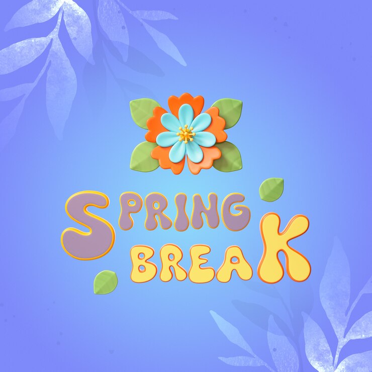 PSD gratuito renderizado en 3d del icono de las vacaciones de primavera