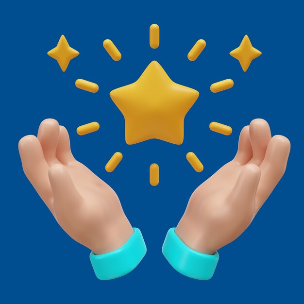 Renderizado en 3D del icono de vibración positiva