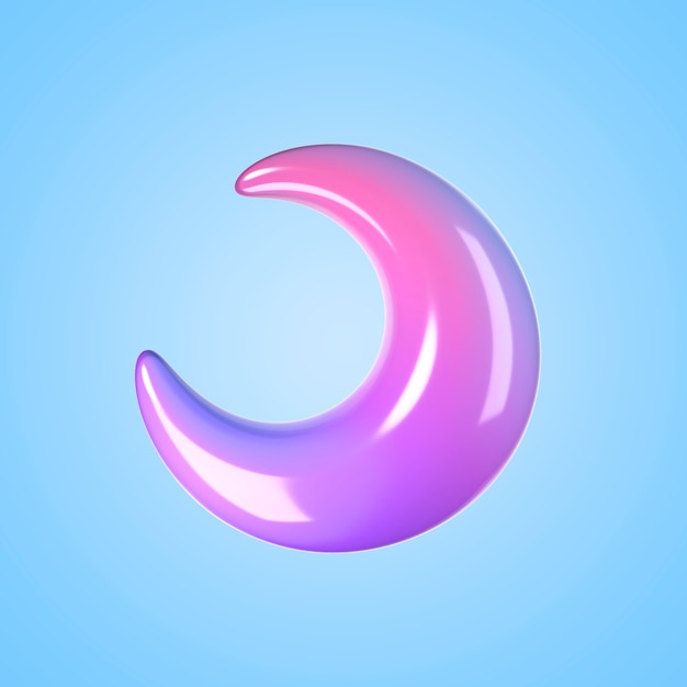 Renderizado en 3D de la luna de cristal