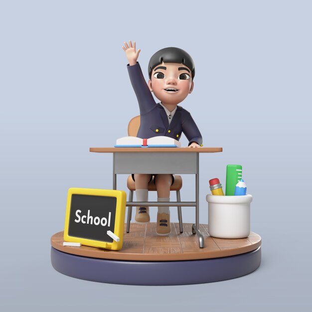 Renderizado en 3D de la pose del estudiante