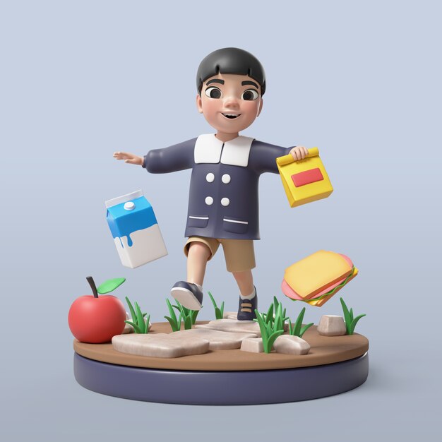 Renderizado en 3D de la pose del estudiante