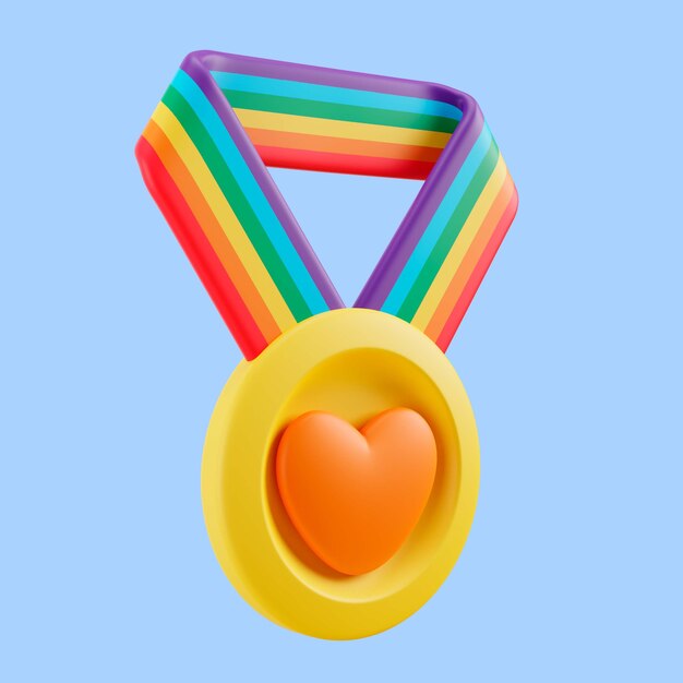 Renderizado en 3D del símbolo del orgullo
