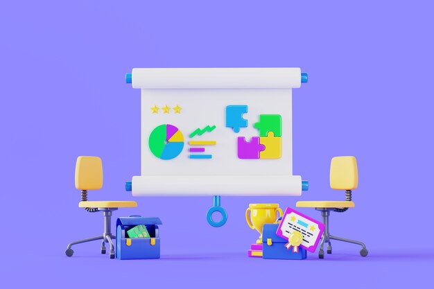 Representación 3D de antecedentes comerciales