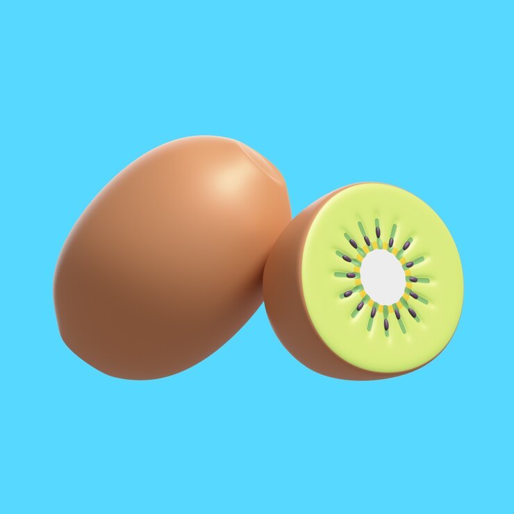 PSD gratuito representación 3d de delicioso kiwi
