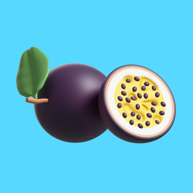 PSD gratuito representación 3d de delicioso mangostán