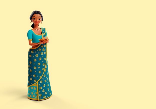 Representación 3d del día de la independencia india