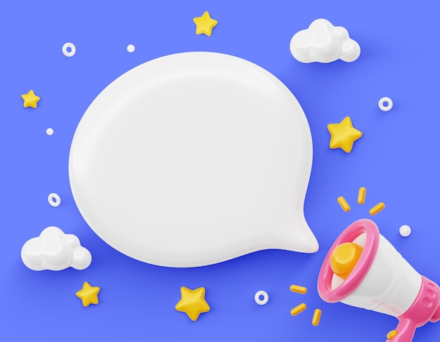 Representación 3D del fondo de banner en blanco del anuncio