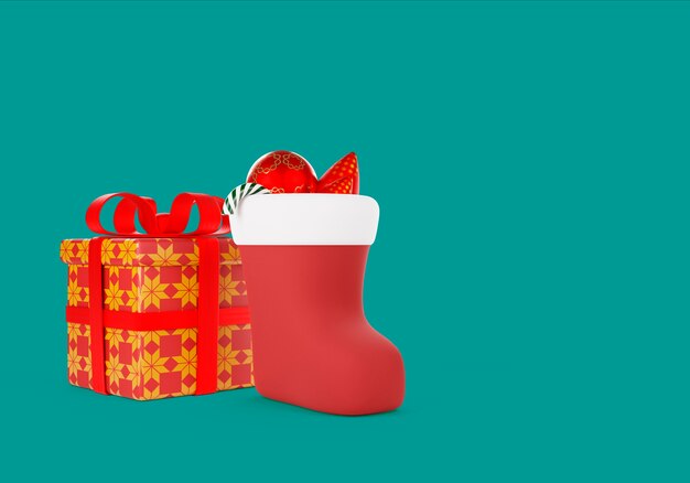 Representación 3d de fondo de navidad