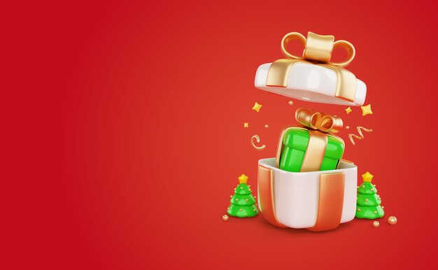 Representación 3d de fondo de navidad