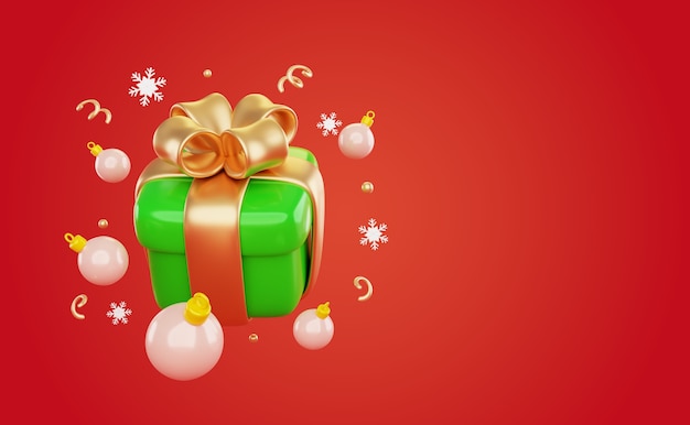 Representación 3d de fondo de navidad