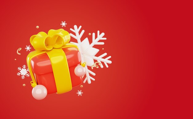 Representación 3d de fondo de navidad