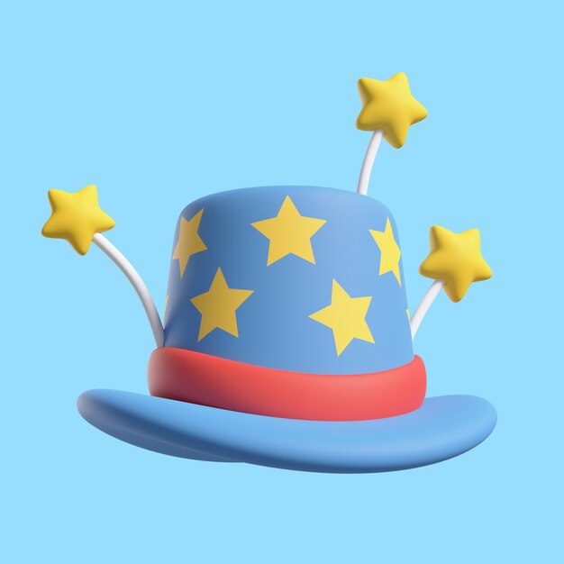 Representación 3d del icono de año nuevo