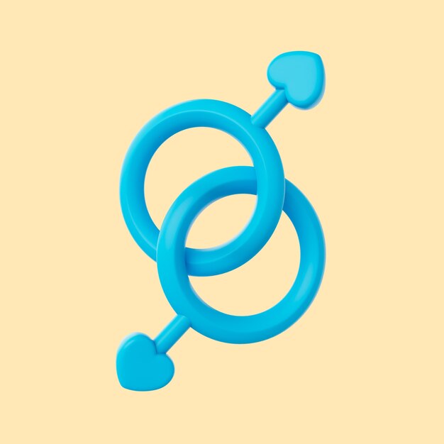 Representación 3D del icono de la boda