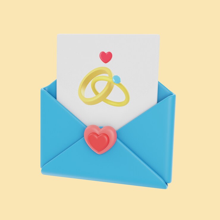 PSD gratuito representación 3d del icono de la boda