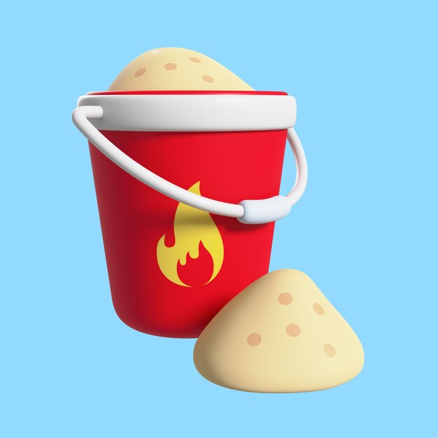 Representación 3D del icono de bombero