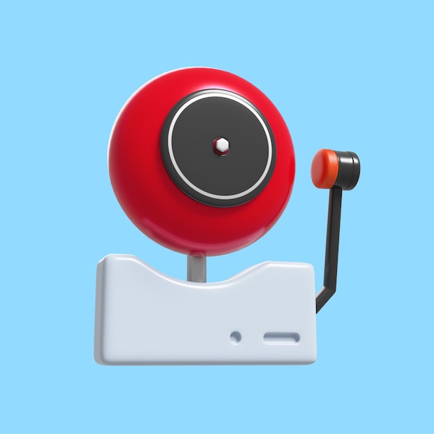 Representación 3D del icono de bombero