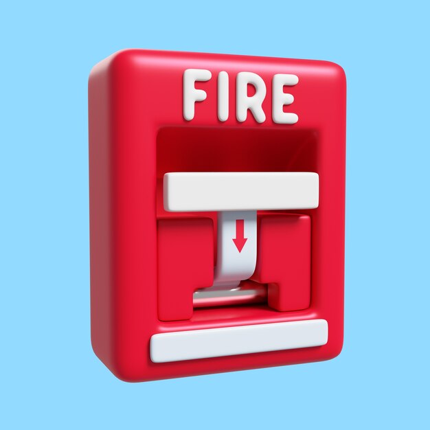 Representación 3D del icono de bombero