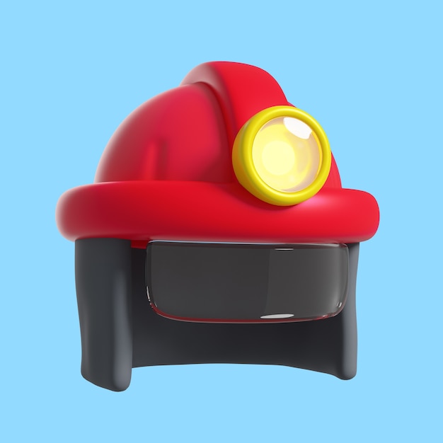 PSD gratuito representación 3d del icono de bombero