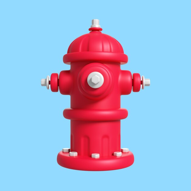 Representación 3D del icono de bombero