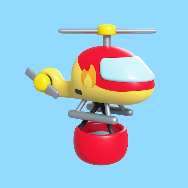 Representación 3d del icono de bombero