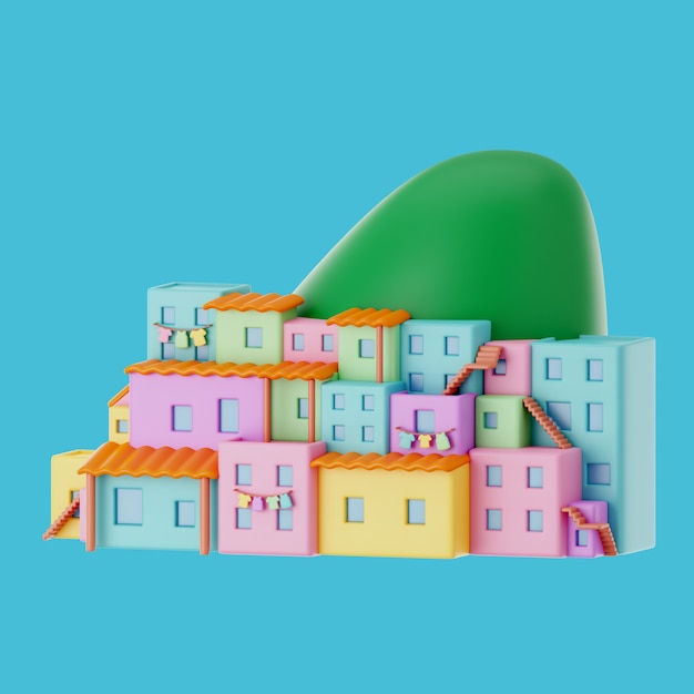 Representación 3D del icono de Brasil