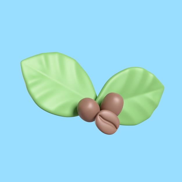 Representación 3D del icono de la cafetería.