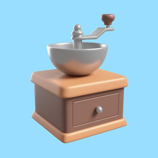 Representación 3D del icono de la cafetería.