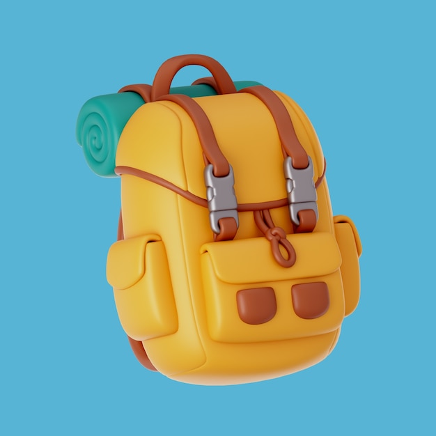 PSD gratuito representación 3d del icono de camping