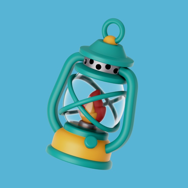 Representación 3D del icono de camping