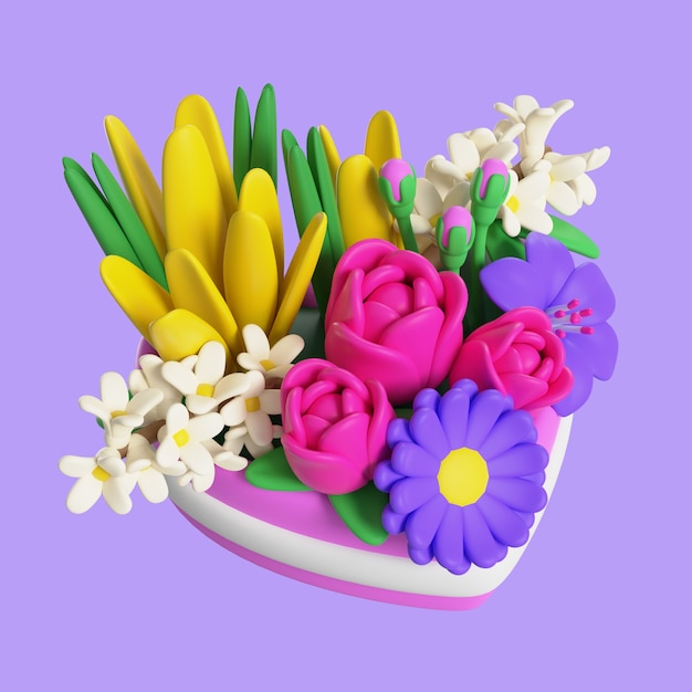 Representación 3d del icono del día de la mujer