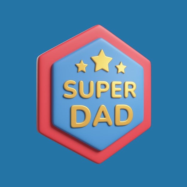 PSD gratuito representación 3d del icono del día del padre