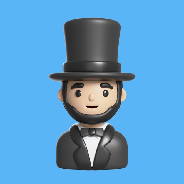 Representación 3D del icono de EE. UU.