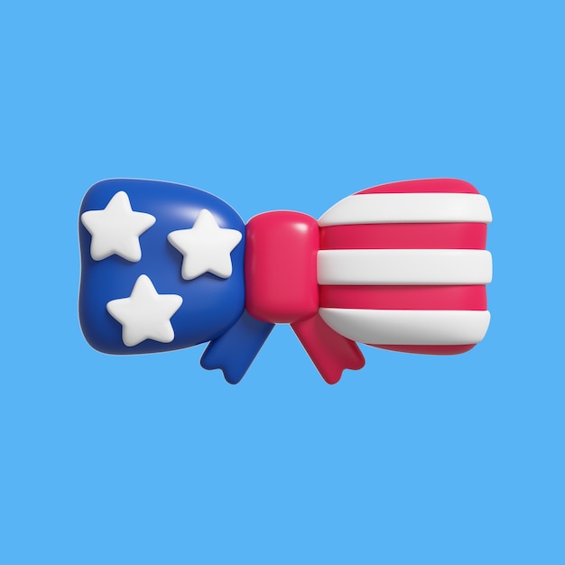 Representación 3D del icono de EE. UU.