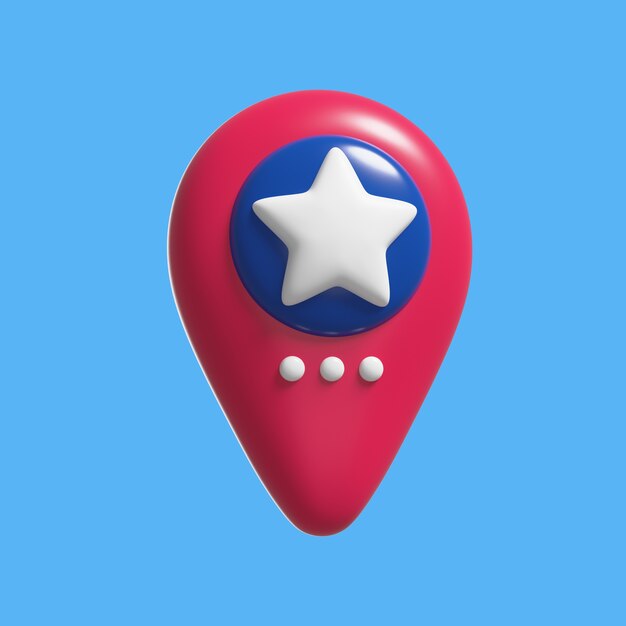 Representación 3D del icono de EE. UU.