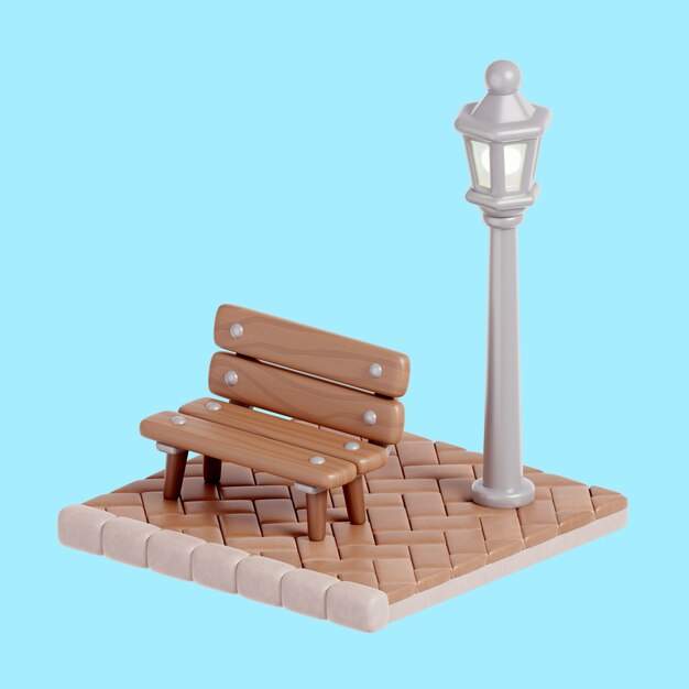Representación 3d del icono del elemento del paisaje